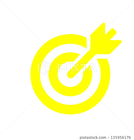 A simple symbol (yellow) that indicates goal achievement 135956176
