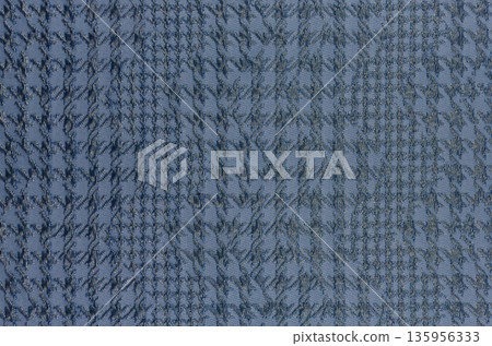 Dark Navy Blue 3D Textured Houndstooth Fabric 135956333