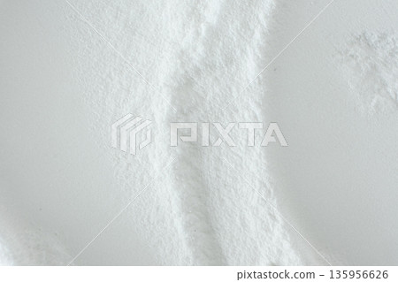 Abstract white background of baking soda powder 135956626