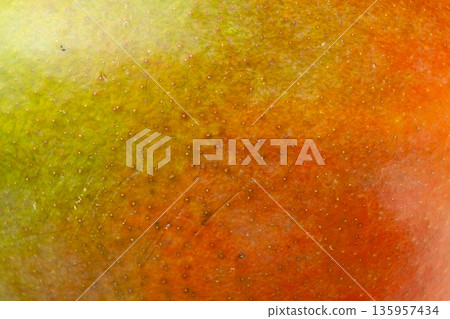 Abstract background of colorful organic macro mango peel. Abstract background of colorful organic macro mango peel. 135957434