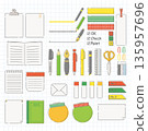 Stationery icon set 135957696