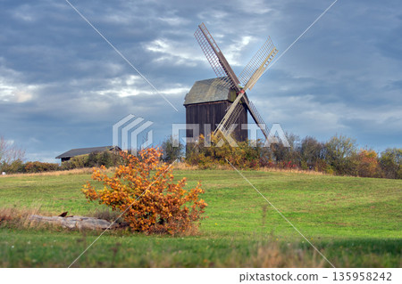 wooden windmill wooden windmill 135958242