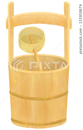 湯匙和水桶的插圖 湯匙和水桶的插圖 135958674