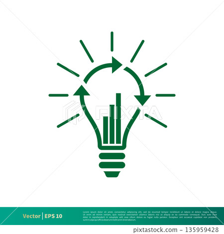 Bulb Line Icon Vector Logo Template Illustration Design. Vector EPS 10. Bulb Line Icon Vector Logo Template Illustration Design. Vector EPS 10. 135959428