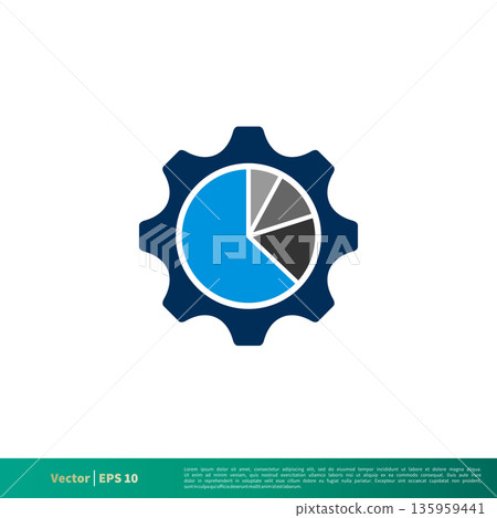 Cogwheel, Gear Pie Chart Icon Vector Logo Template Illustration Design. Vector EPS 10. Cogwheel, Gear Pie Chart Icon Vector Logo Template Illustration Design. Vector EPS 10. 135959441
