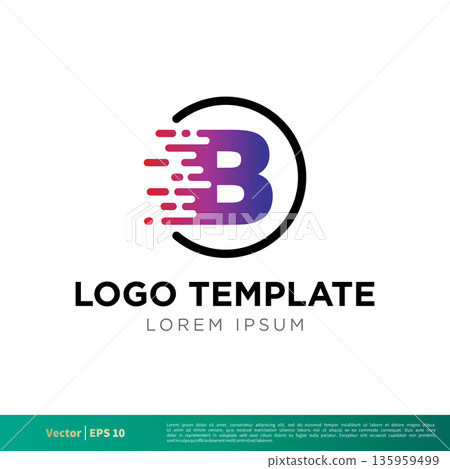 B Letter Icon Vector Logo Template Illustration Design. Vector EPS 10. B Letter Icon Vector Logo Template Illustration Design. Vector EPS 10. 135959499