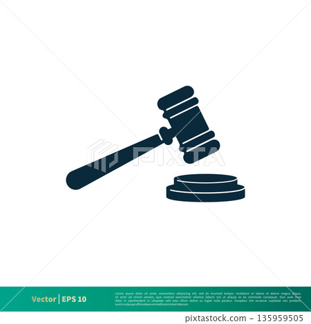 Gavel, Legal Firm Icon Vector Logo Template Illustration Design. Vector EPS 10. Gavel, Legal Firm Icon Vector Logo Template Illustration Design. Vector EPS 10. 135959505