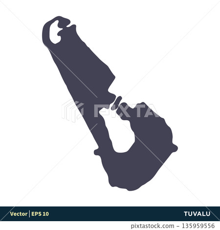 Tuvalu - Australia & Oceania Countries Map Icon Vector Logo Template Illustration Design. Vector EPS 10. Tuvalu - Australia & Oceania Countries Map Icon Vector Logo Template Illustration Design. Vector EPS 10. 135959556