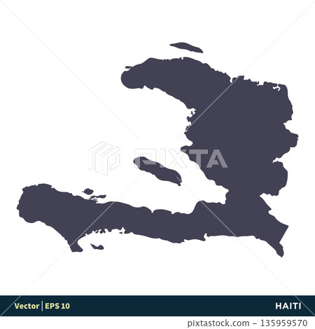 Haiti - North America Countries Map Icon Vector Logo Template Illustration Design. Vector EPS 10. 135959570