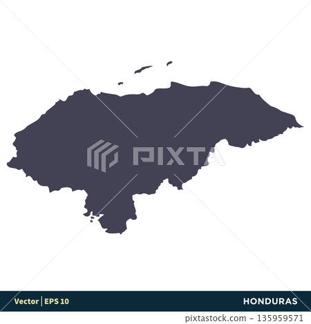 Honduras - North America Countries Map Icon Vector Logo Template Illustration Design. Vector EPS 10. Honduras - North America Countries Map Icon Vector Logo Template Illustration Design. Vector EPS 10. 135959571