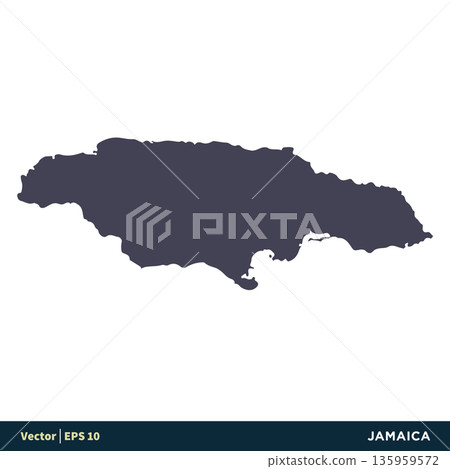 Jamaica - North America Countries Map Icon Vector Logo Template Illustration Design. Vector EPS 10. Jamaica - North America Countries Map Icon Vector Logo Template Illustration Design. Vector EPS 10. 135959572