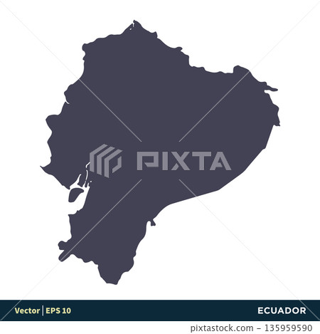 Ecuador - South America Countries Map Icon Vector Logo Template Illustration Design. Vector EPS 10. Ecuador - South America Countries Map Icon Vector Logo Template Illustration Design. Vector EPS 10. 135959590