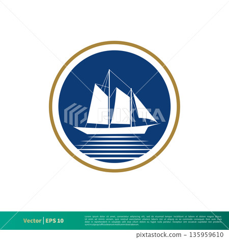 Boat Sailing Icon Vector Logo Template Illustration Design. Vector EPS 10. 135959610