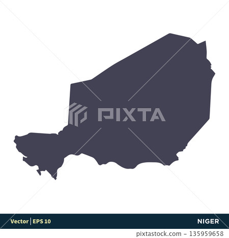 Niger - Africa Countries Map Icon Vector Logo Template Illustration Design. Vector EPS 10. 135959658