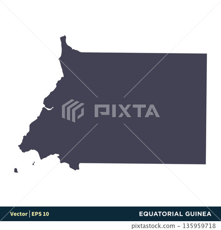 Equatorial Guinea - Africa Countries Map Icon Vector Logo Template Illustration Design. Vector EPS 10. Equatorial Guinea - Africa Countries Map Icon Vector Logo Template Illustration Design. Vector EPS 10. 135959718