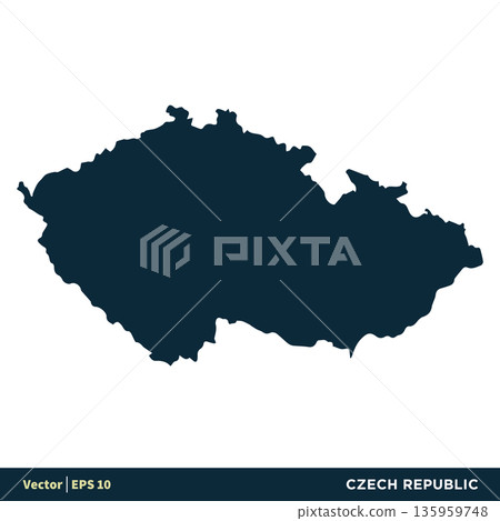 Czech Republic - Europe Countries Map Vector Icon Template Illustration Design. Vector EPS 10. Czech Republic - Europe Countries Map Vector Icon Template Illustration Design. Vector EPS 10. 135959748