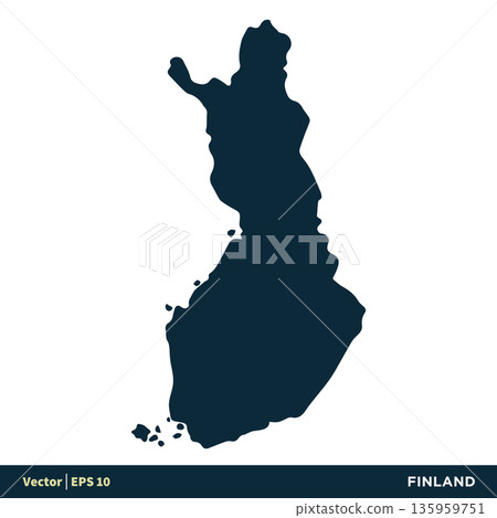 Finland - Europe Countries Map Vector Icon Template Illustration Design. Vector EPS 10. Finland - Europe Countries Map Vector Icon Template Illustration Design. Vector EPS 10. 135959751