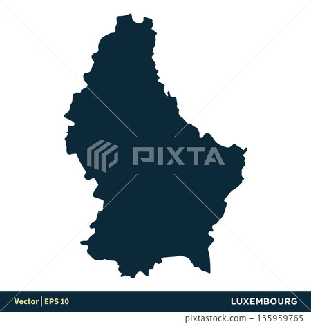 Luxembourg - Europe Countries Map Vector Icon Template Illustration Design. Vector EPS 10. 135959765