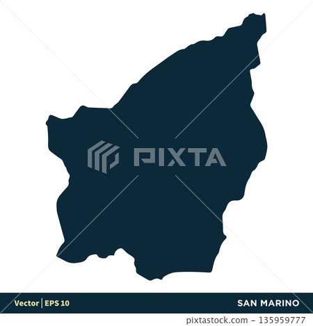 San Marino - Europe Countries Map Vector Icon Template Illustration Design. Vector EPS 10. 135959777