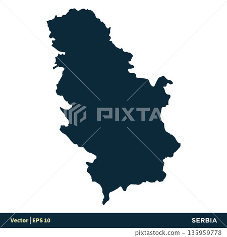 Serbia - Europe Countries Map Vector Icon Template Illustration Design. Vector EPS 10. Serbia - Europe Countries Map Vector Icon Template Illustration Design. Vector EPS 10. 135959778