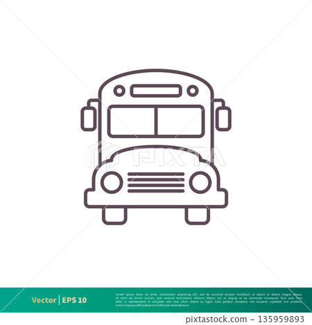 School Bus, Transportation Icon Vector Logo Template Illustration Design. Vector EPS 10. 135959893