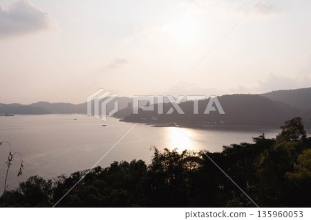 台灣日月潭日落 135960053