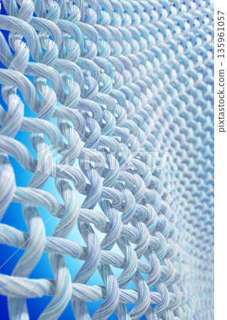 Close-up of fabric interlaced fiber. Close-up of fabric interlaced fiber. 135961057