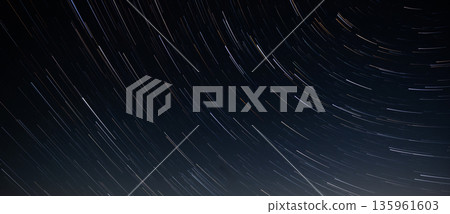 Amazing Night Sky With Star Trails Amazing Night Sky With Star Trails 135961603