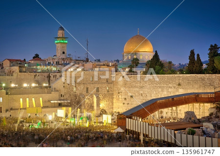 Jerusalem and Blue Hour Jerusalem and Blue Hour 135961747
