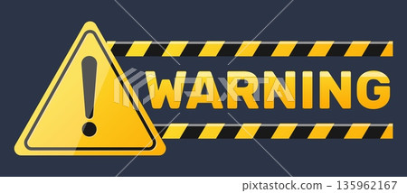 Warning yellow triangle sign. Attention zone. Prohibited cordon. Isolation barrier. Beware symbol with exclamation mark border. Forbidden access. Error notification. Vector danger symbol Warning yellow triangle sign. Attention zone. Prohibited cordon. Isolation barrier. Beware symbol with exclamation mark border. Forbidden access. Error notification. Vector danger symbol 135962167