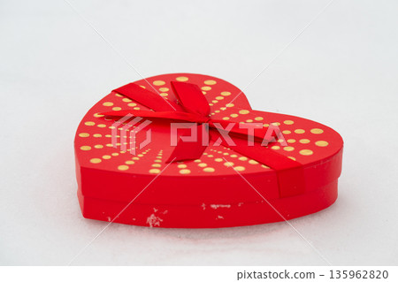 red hearts on the snow red hearts on the snow 135962820