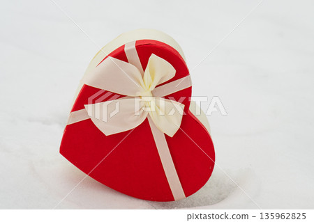 red hearts on the snow red hearts on the snow 135962825