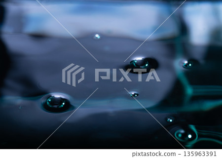 279.Raised Bubbles and Reflections on Viscous Dark Liquid 279.Raised Bubbles and Reflections on Viscous Dark Liquid 135963391