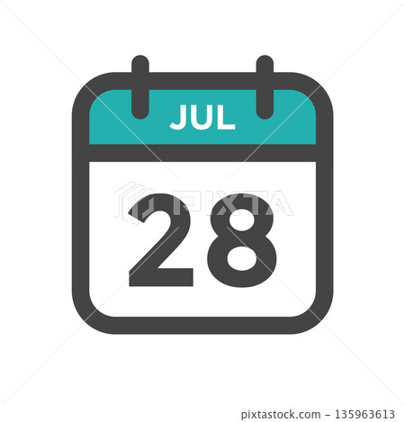 July 28 Calendar Day or Calender Date for Deadlines or Appointment 135963613