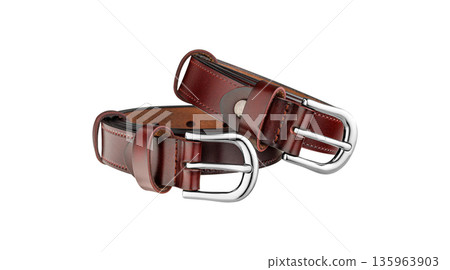 Stylish Burgundy Leather Belts with Metal Buckles Stylish Burgundy Leather Belts with Metal Buckles 135963903