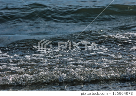 Sea waves off the coast near Vlora, Albania, August 2025. Sea waves off the coast near Vlora, Albania, August 2025. 135964078