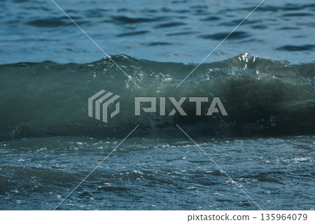 Sea waves off the coast near Vlora, Albania, August 2025. Sea waves off the coast near Vlora, Albania, August 2025. 135964079
