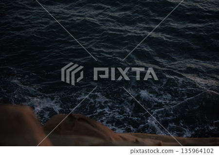Sea waves off the coast near Vlora, Albania, August 2025. Sea waves off the coast near Vlora, Albania, August 2025. 135964102