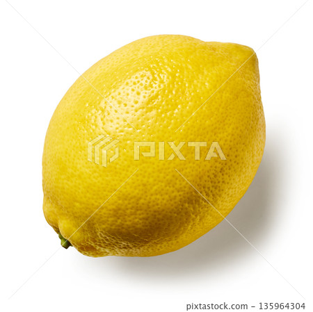 fresh raw lemon isolated on white background fresh raw lemon isolated on white background 135964304