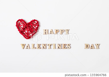 Valentine's day lettering. A minimalistic concept for the holiday of lovers. Valentine's day lettering. A minimalistic concept for the holiday of lovers. 135964766
