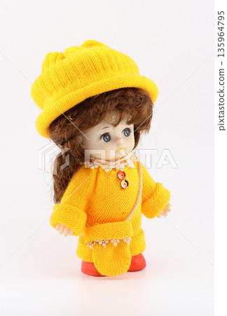 Showa retro doll with handmade wool dress Showa retro doll with handmade wool dress 135964795