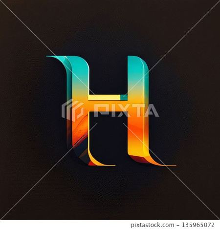 Abstract letter H logo. Vector design template elements for your application or corporate identity. 135965072
