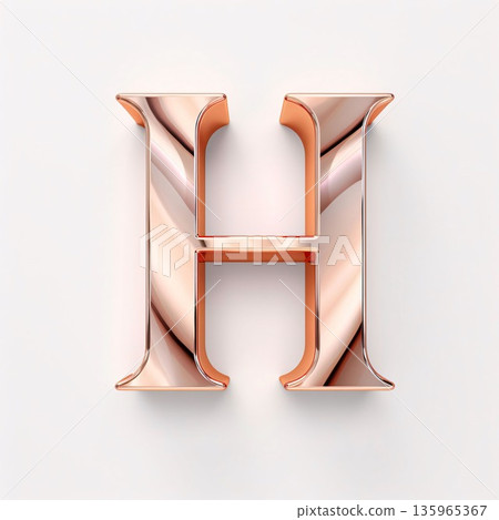 Metal font Letter H lowercase. 3D render font with shadow isolated on white background Metal font Letter H lowercase. 3D render font with shadow isolated on white background 135965367