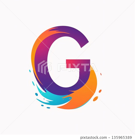 G letter logo with water splash. Vector design template elements for your application or corporate identity. 135965389
