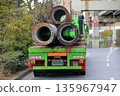 A truck transporting prefabricated piles (PHC piles) 135967947