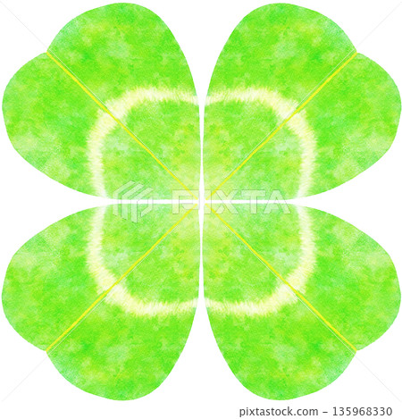 Four-leaf clover simple watercolor illustration Four-leaf clover simple watercolor illustration 135968330