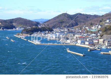 Shimotsui fishing port and townscape in the Setouchi region (Kojima, Kurashiki City, Okayama Prefecture) 135968976