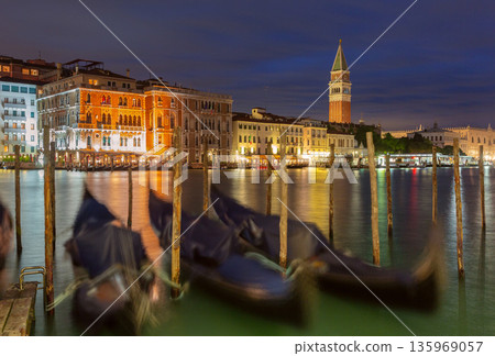 Night View of San Marco Campanile in Venice, Italy Night View of San Marco Campanile in Venice, Italy 135969057