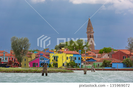 Colorful Houses on Burano Island in Venice, Italy Colorful Houses on Burano Island in Venice, Italy 135969072
