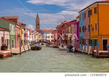 Colorful Houses on Burano Island in Venice, Italy Colorful Houses on Burano Island in Venice, Italy 135969074